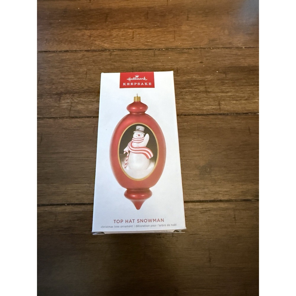 2022 Hallmark Keepsake Top Hat Snowman Ornament Bulb Limited Edition